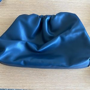 Genuine leather pouch / clutch - Navy